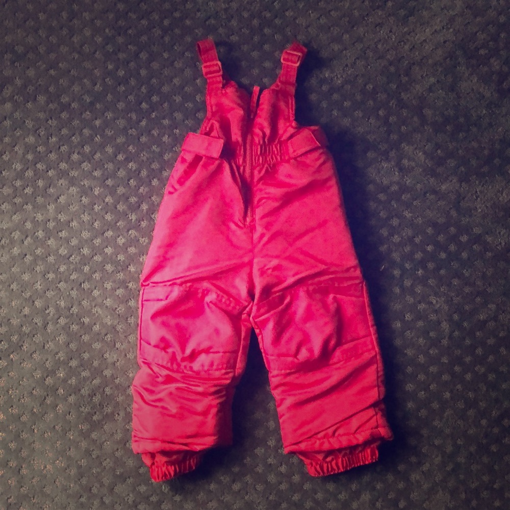 Pink snow suit!